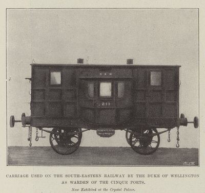 Vogn brukt på South-Eastern Railway av hertugen av Wellington som Warden of the Cinque Ports av English Photographer