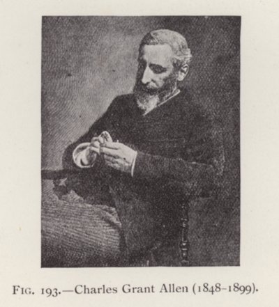 Charles Grant Allen (1848-1899), portrett (s/hvitt-bilde) av English Photographer