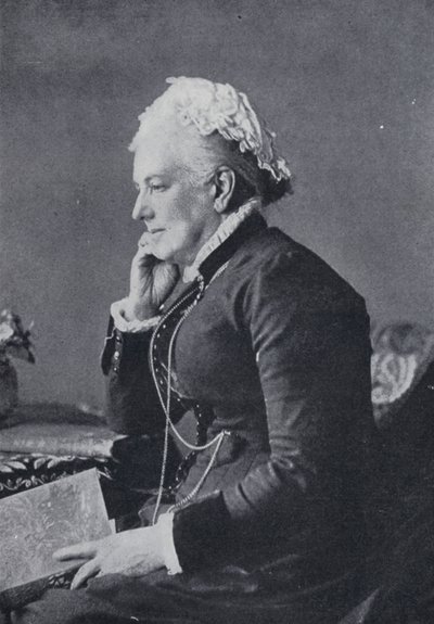 Charlotte Mary Yonge (s/hvitt bilde) av English Photographer