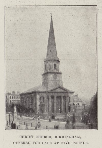 Christ Church, Birmingham, tilbys for salg til Five Pounds av English Photographer