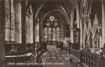 Christ Church Cathedral, Latin Chapel, Oxford (s/hv-bilde) av English Photographer