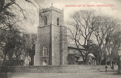 Church of St Mary, Brancaster, Norfolk (s/hvitt-bilde) av English Photographer