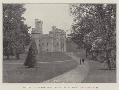 Cluny Castle, Aberdeenshire, setet til Sir Reginald Cathcart, Baronet av English Photographer