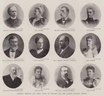 Colonial Premiers og deres koner i England for Queens Diamond Jubilee av English Photographer