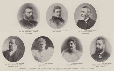 Colonial Premiers og deres koner i England for Queens Diamond Jubilee av English Photographer