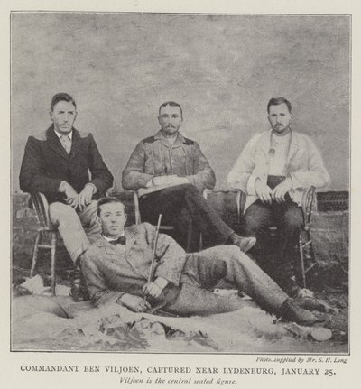 Kommandør Ben Viljoen, tatt til fange nær Lydenburg, 25. januar av English Photographer