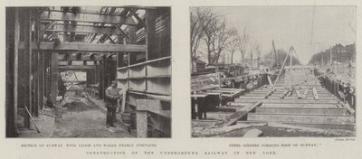 Bygging av Underground Railway i New York av English Photographer