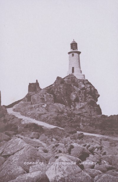 Corbiere Lighthouse Jersey (s/hvitt bilde) av English Photographer