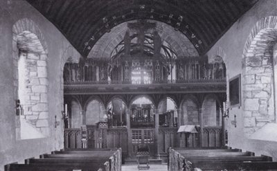 Cornwall: The Screen, St Crantock Church (s/hvitt bilde) av English Photographer