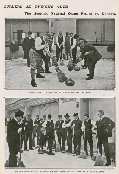 Curlers på Princes Club, den skotske landskampen i London av English Photographer