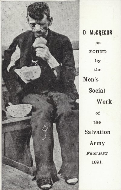 D McGregor som funnet av Mens Social Work of the Salvation Army, februar 1891 av English Photographer