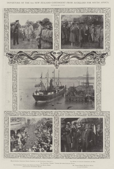 Avreise fra den åttende New Zealand-kontingenten fra Auckland til Sør-Afrika av English Photographer