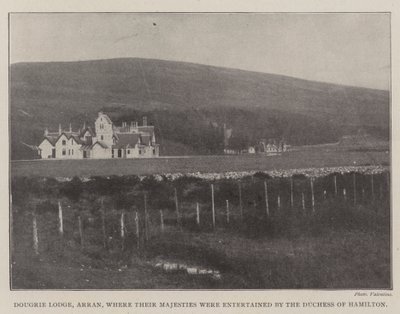 Dougrie Lodge, Arran, hvor Deres Majesteter ble underholdt av hertuginnen av Hamilton av English Photographer