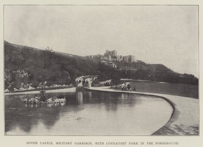 Dover Castle, Military Garrison, med Connaught Park i forgrunnen av English Photographer