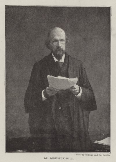 Dr Birkbeck Hill av English Photographer
