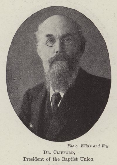 Dr Clifford, president for baptistunionen av English Photographer