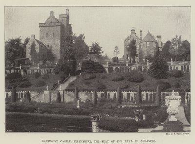 Drummond Castle, Perthshire, setet til jarlen av Ancaster av English Photographer