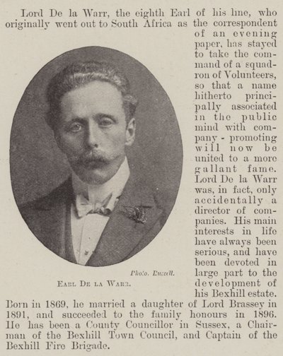 Earl De la Warr av English Photographer