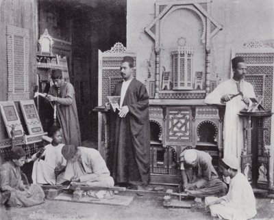 Egypt: A Mushrebieh Workshop (s/hvitt bilde) av English Photographer