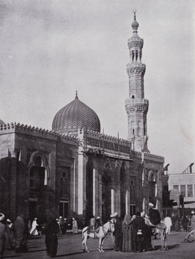 Egypt: Mosque-Es-Seiydeh Zenab, Vår Frue Zenab (s/hvitt-bilde) av English Photographer
