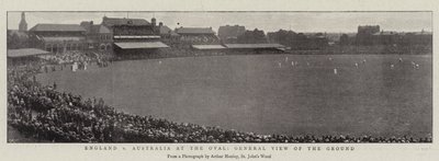 England mot Australia på Oval, General View of the Ground av English Photographer