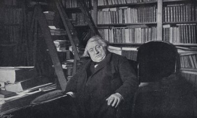 Ernest Renan i sin studie (s/hv-bilde) av English Photographer