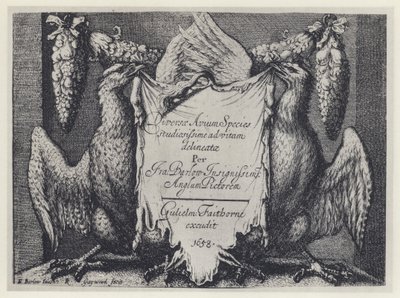 F Barlow, Diversae avium-arter, G Faithorne 1658 (s/hvitt-foto) av English Photographer