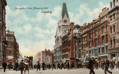 Farringdon Street, Memorial Hall, London (bilde) av English Photographer
