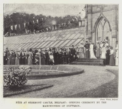 Fee på Stormont Castle, Belfast, åpningsseremoni av Marchioness of Dufferin av English Photographer
