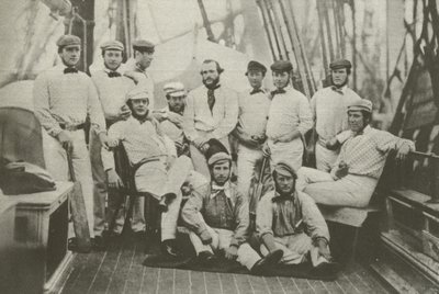 Det første engelske cricketlaget som dro til Amerika, 7. september 1859 (s/hvitt-bilde) av English Photographer