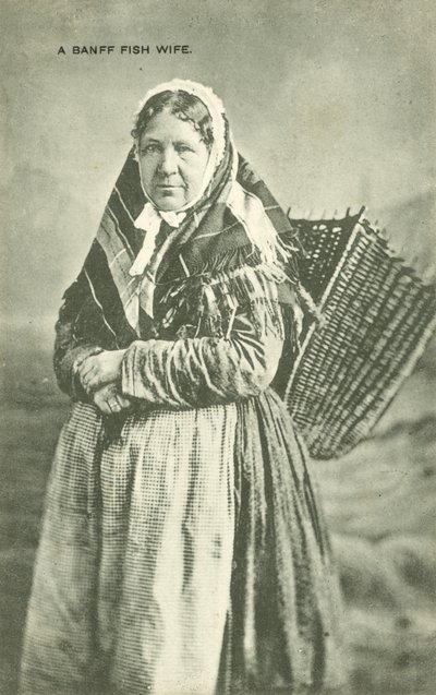 Fish Wife i Banff (farge litho) av English Photographer