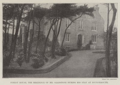 Forest House, residensen til Mr Gladstone under hans opphold i Bournemouth av English Photographer