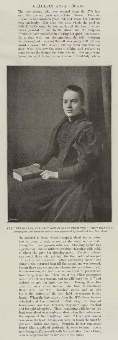 Fraulein Bocker, den eneste kvinnen som ble reddet fra Elbe-katastrofen av English Photographer