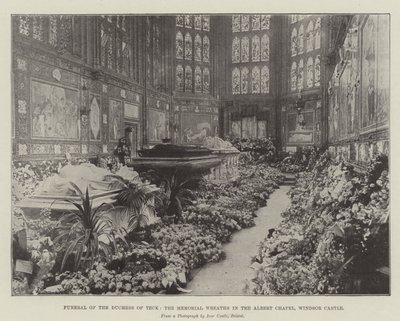 Begravelse av hertuginnen av Teck, minnekransene i Albert Chapel, Windsor Castle av English Photographer