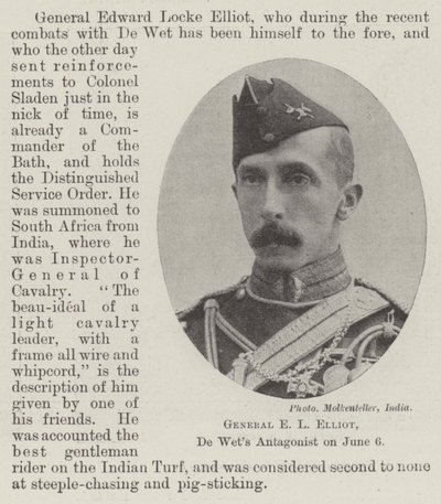 General E L Elliot, De Wets-antagonist 6. juni av English Photographer
