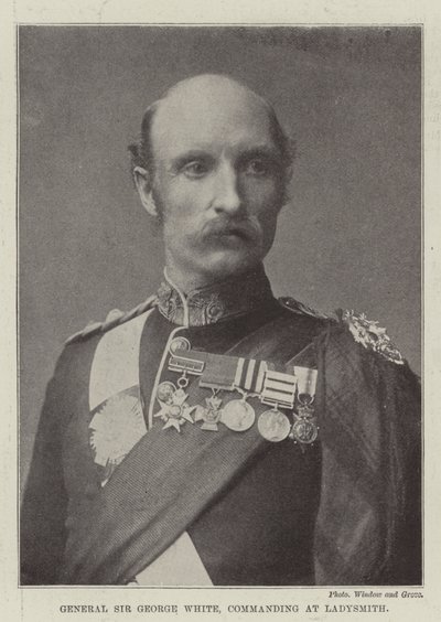 General Sir George White, kommanderende ved Ladysmith av English Photographer