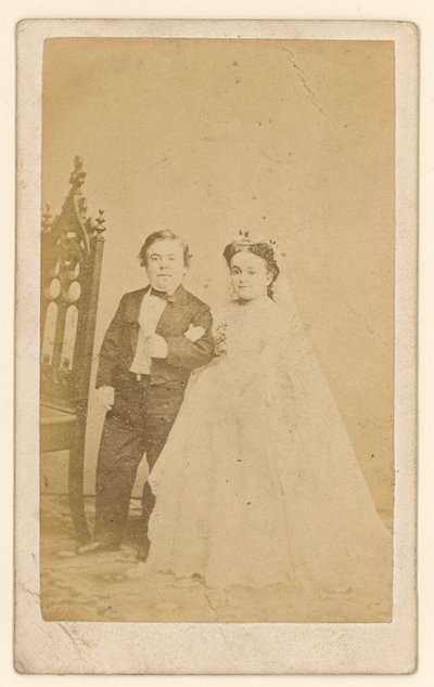 General Tom Thumb og hans kone av English Photographer