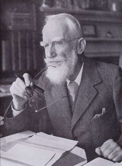 George Bernard Shaw (s/hvitt bilde) av English Photographer