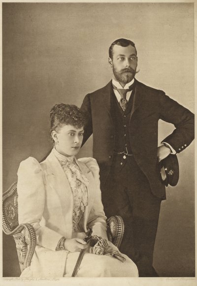 George, hertugen av York, og hans kone, prinsesse Mary av Teck av English Photographer