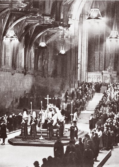 George V liggende i staten i Westminster Hall, 1936 av English Photographer