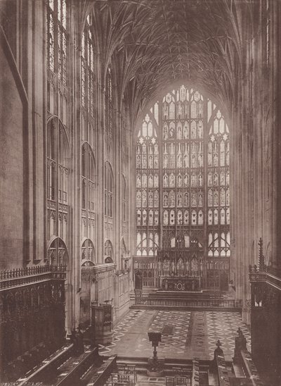 Gloucester: The Cathedral, Choir East (s/hv-bilde) av English Photographer