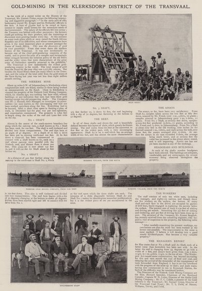 Gullgruvedrift i Klerksdorp-distriktet i Transvaal av English Photographer