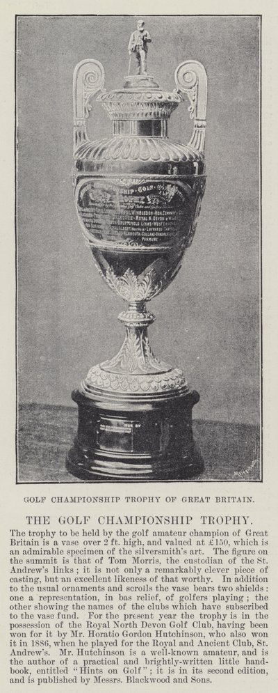 Golf Championship Trophy of Great Britain av English Photographer
