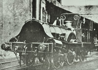 Great Eastern Railway (London og Blackwall-seksjonen) Tanklokomotiv med en sjåfør, 1860 av English Photographer