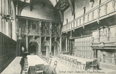 Great Hall, Charterhouse (s/hvitt bilde) av English Photographer