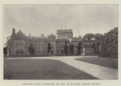 Greystoke Castle, Cumberland, setet til Mr Henry Charles Howard av English Photographer