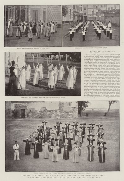 Gymnastikkundervisning i Kairo for innfødte egyptere av English Photographer