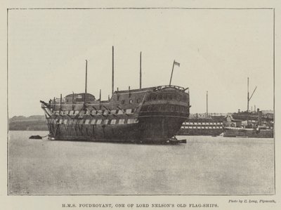 HMS Foudroyant, et av Lord Nelsons gamle flaggskip av English Photographer