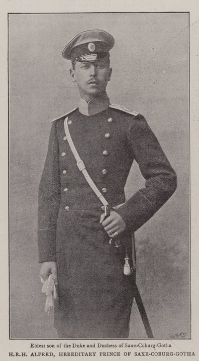 HKH Alfred, arveprins av Sachsen-Coburg-Gotha av English Photographer