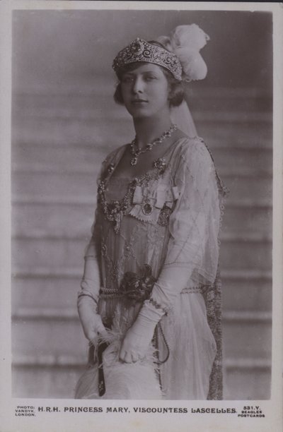 HKH Prinsesse Mary, Viscountesse Lascelles (s/hvitt bilde) av English Photographer